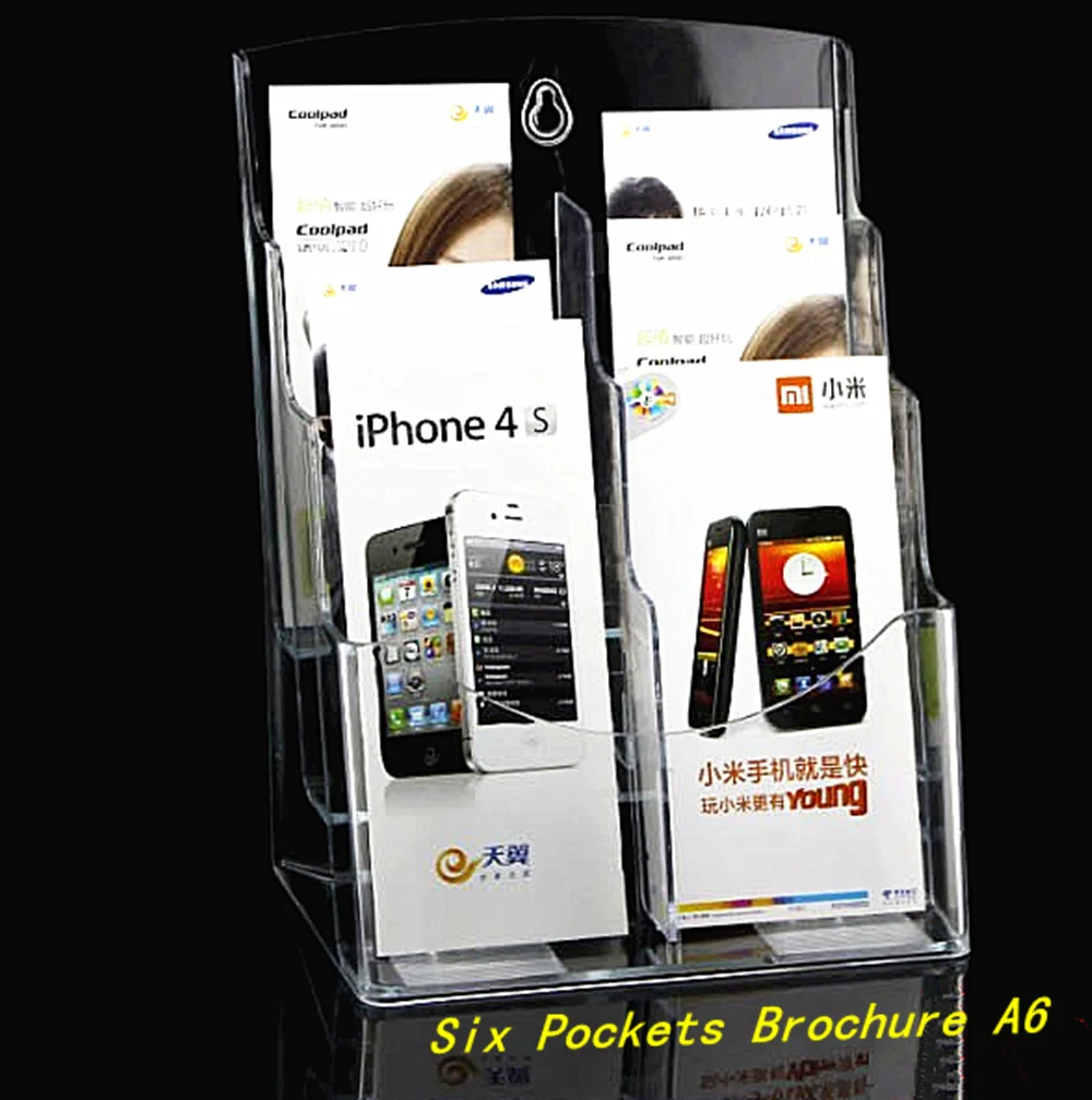Прозрачная пластиковая акриловая брошюра держатель дисплея стойки для вставки