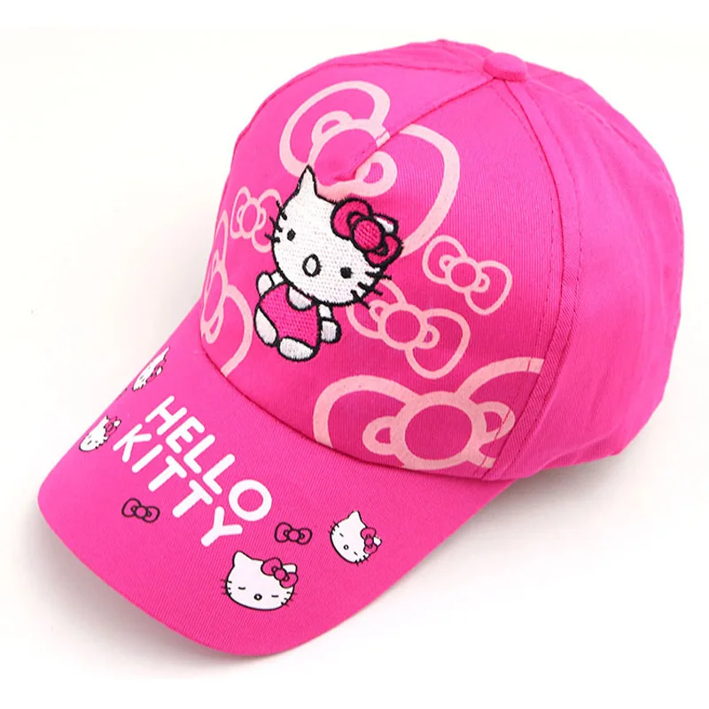 E Hello kitty/летние шапки принцессы для маленьких девочек, для маленьких мальчиков и девочек, коллекция года, Детская кепка с рисунком hello kitty, милая бейсболка для улицы - Цвет: E