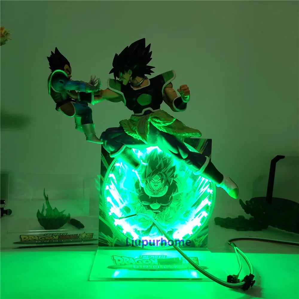 Dragon Ball Супер Broly против Вегета светодиодный ночник детские игрушки Dragon Ball Z Broli Супер Saiyan украшения дома Настольная лампа DBZ
