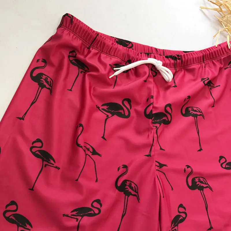2019 New Men Upgrade Flamingo Print Swimwear Swim Shorts Trunks Beach Swimming Surfing Short Pants Running Sports S91605X | Спорт и