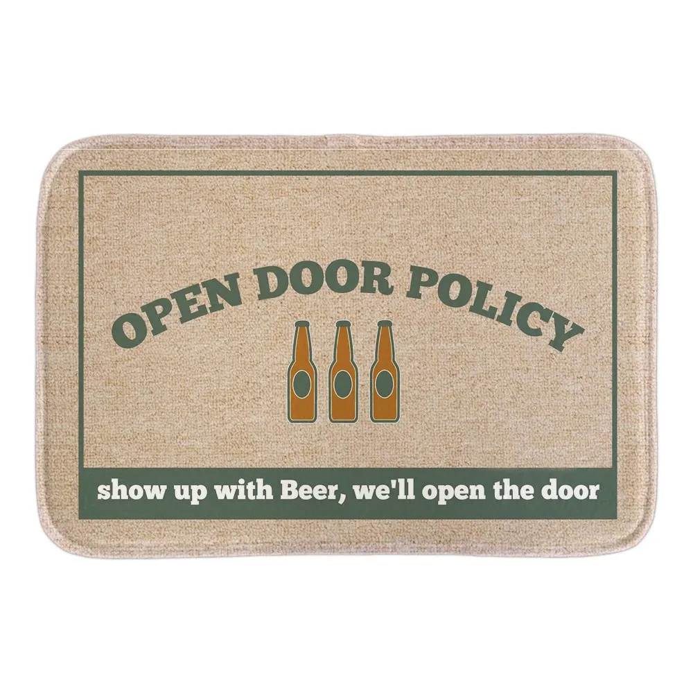 Смешной коврик Открытая политика винный принт мягкая легкость домашняя
