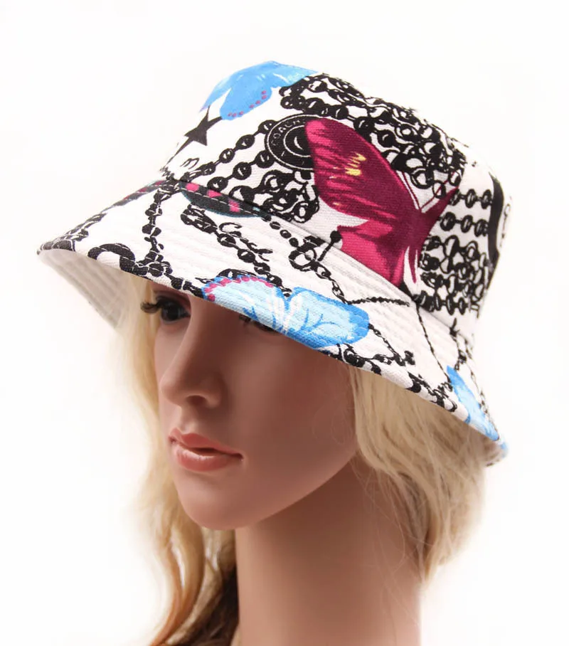 Модная женская широкая шляпа от солнца в богемном стиле с цветочным принтом