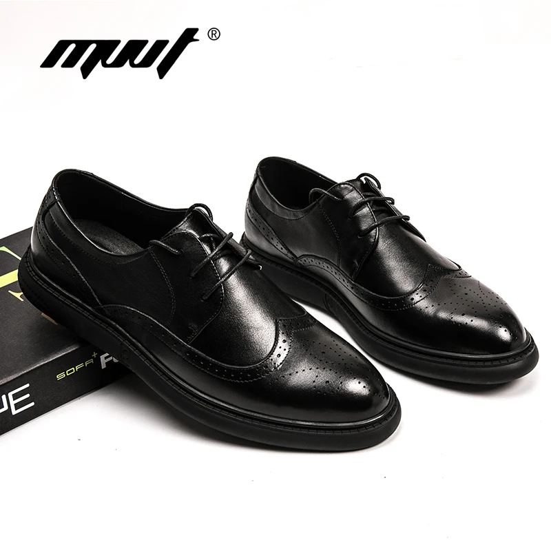 Мужская повседневная обувь из натуральной кожи на плоской подошве мягкая с