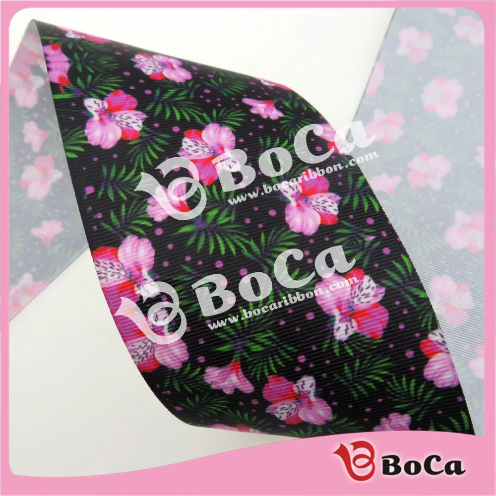 Корсажная лента с цветочным принтом для изготовления бантов JOJO 3 дюйма 75