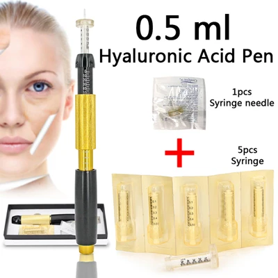 1pen 5amp 1needle Регулируемая гиалуроновая ручка не игла Стерильная распылитель гиалуронический пистолет прибор для ухода за кожей против морщин губ Lfiting кислотный наполнитель пистолет - Номер модели: 1pen 5amp 1needle
