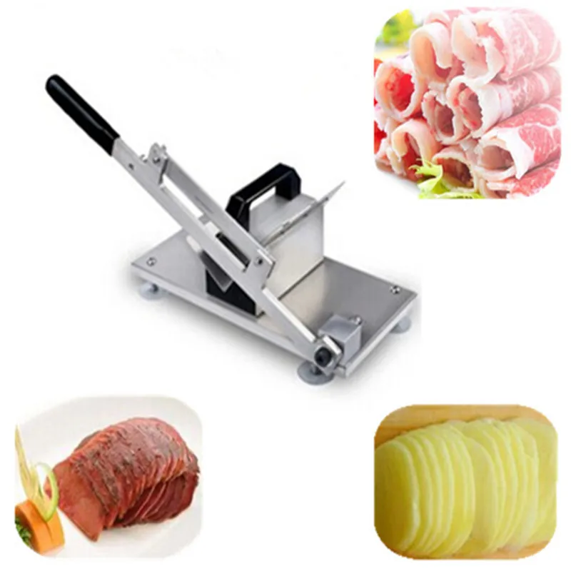 Ручная машина для резки замороженного мяса, регулируемая машина для резки бекона