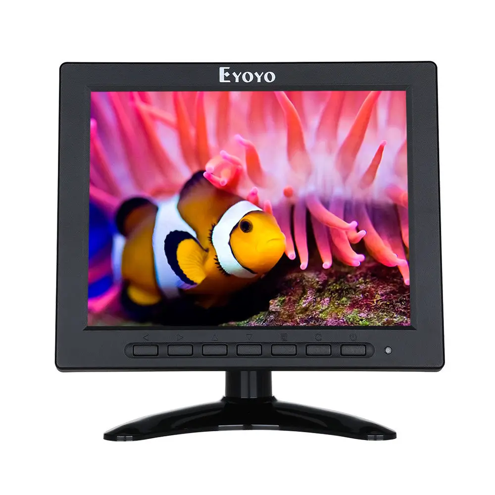 EYOYO 8 &quotдюймовый TFT светодиодный Аудио Видео VGA HDMl BNC HD монитор 4:3 экран для DVR PC