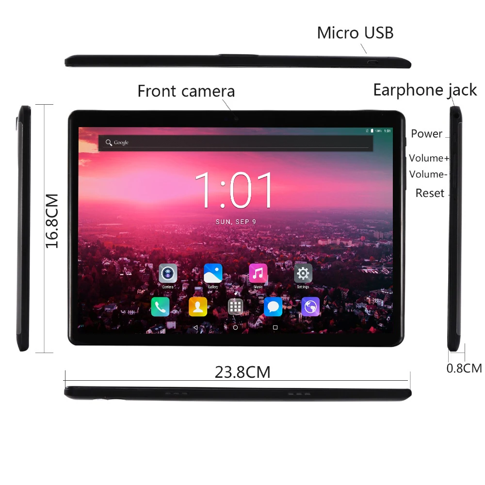 2019 Новинка 2.5D Закаленное стекло 10 дюймов планшет Android 8 0 MT8752 Восьмиядерный 4 Гб ОЗУ