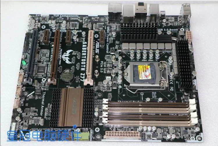 Оригинальная материнская плата ASUS SABERTOOTH Z77 DDR3 LGA 1155 для 3 22/32nm Процессор USB3.0 HDMI 32 Гб Z77 рабочего Материнская плата
