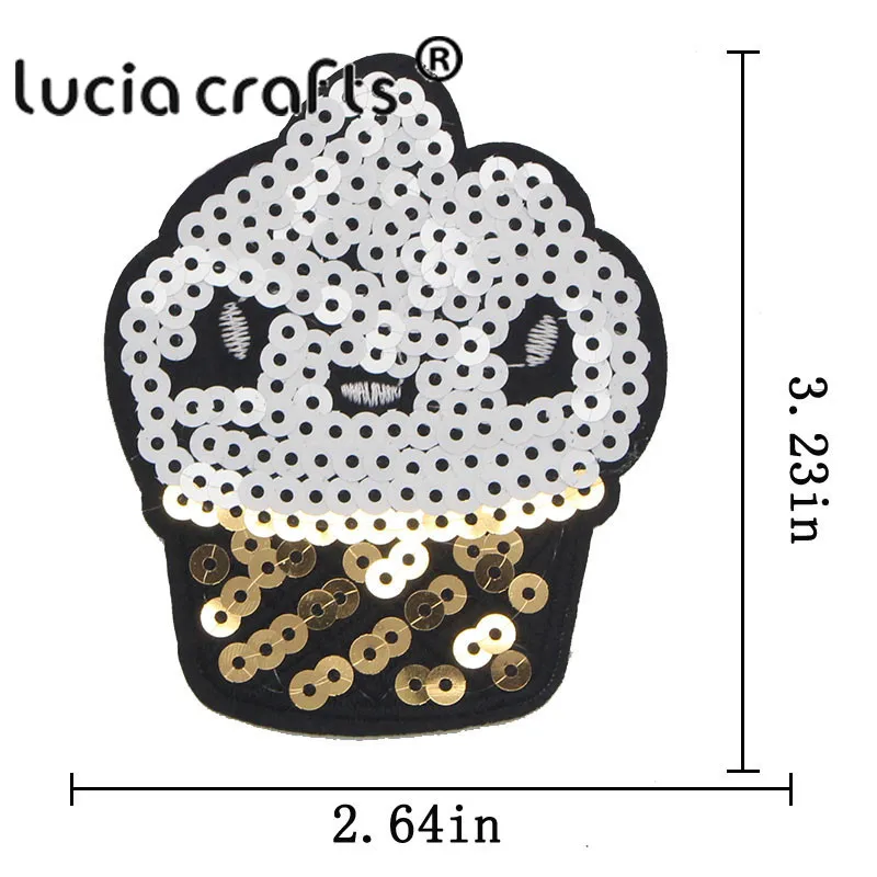 Lucia crafts 7 шт/15 шт блестки патчи железные или Пришивные Патчи Наклейки аппликация патч сумка для одежды DIY аксессуары L0302