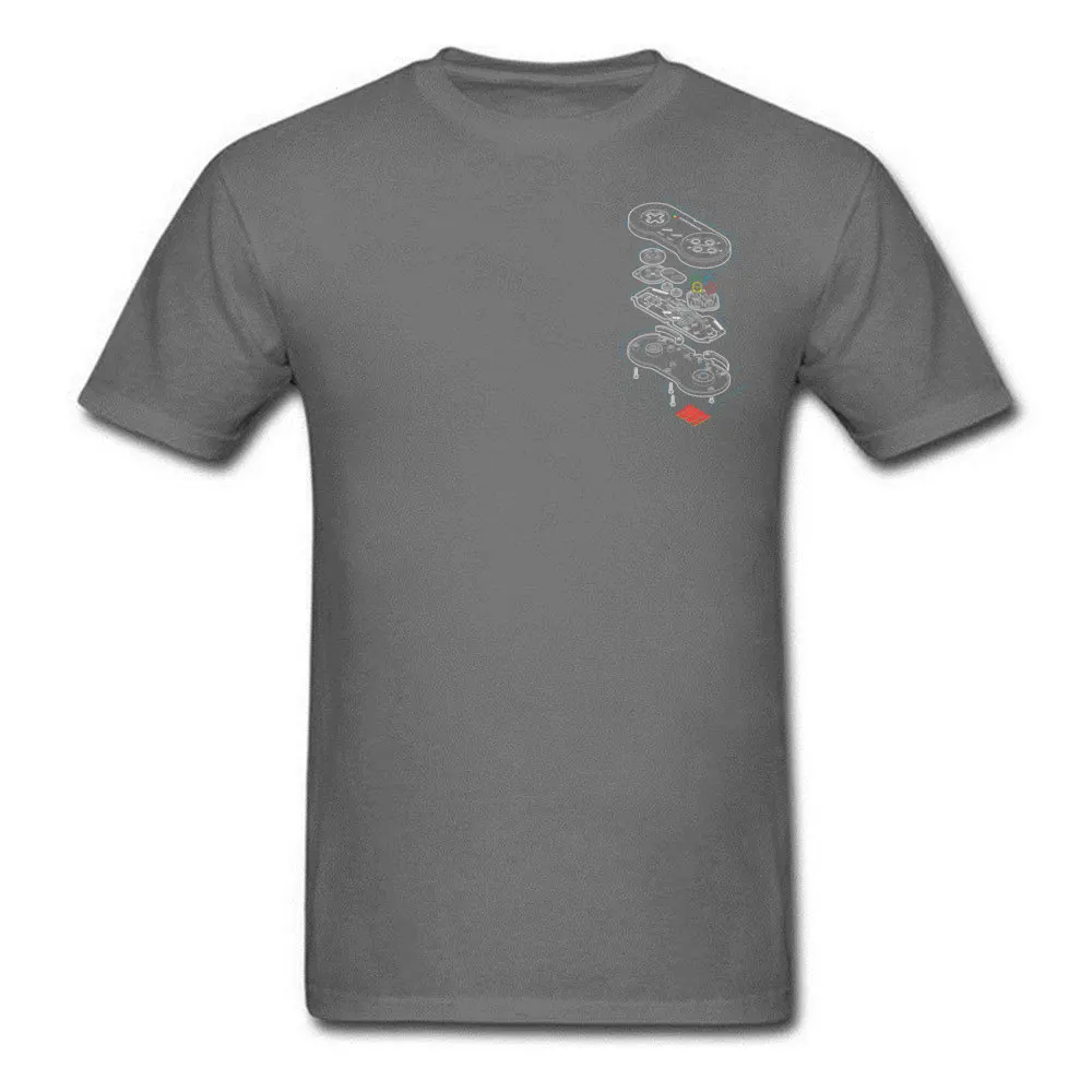 Chest Print DarkGray Футболка для геймеров на заказ, Мужская футболка с контроллером анатомии, топы, футболки в стиле хип-хоп, уличная одежда для студентов, аркадная футболка, черная одежда из хлопка - Цвет: Chest Print DarkGray