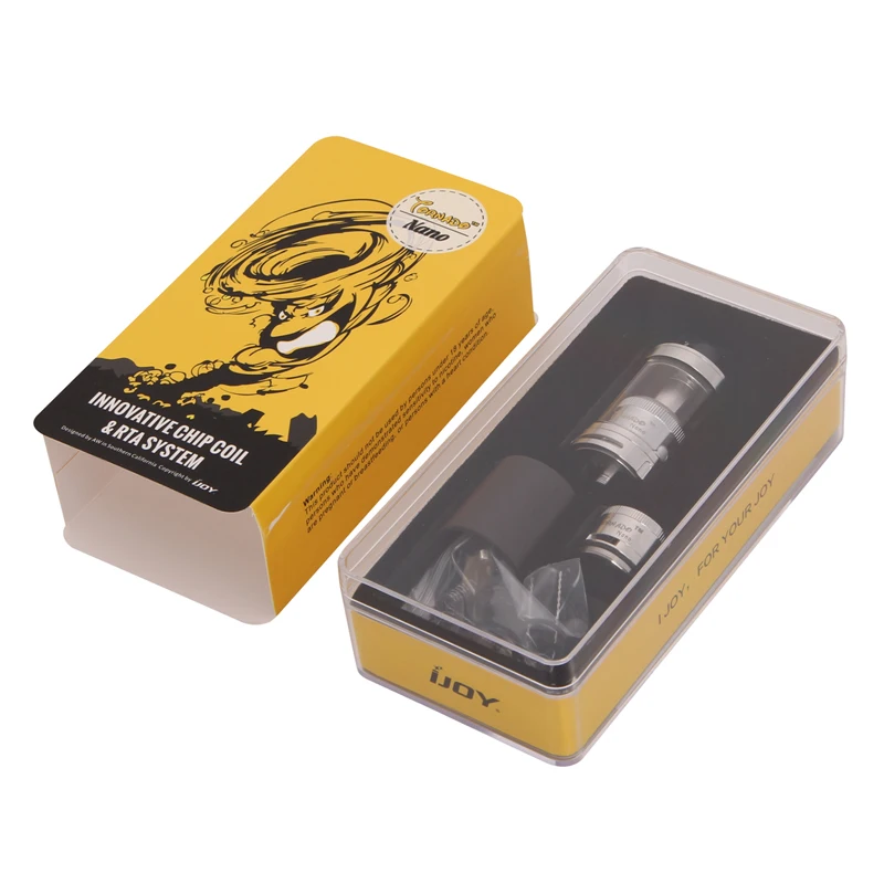 Оригинал IJOY tornado Nano RTA Бак 4 мл 0.3ohm чип катушка распылитель с 18 6 мм двухслойный