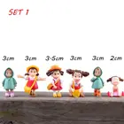 Миниатюрная фигурка люди девушки микро пейзаж Декор мини-Сказочный Сад орнамент различный набор Смола ремесло украшение для дома