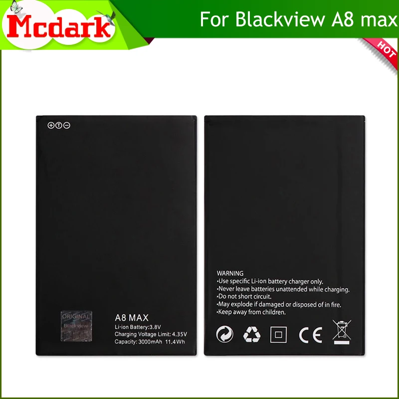 Аккумулятор Mcdark для Blackview A8 Max сменный аккумулятор большой емкости 3000 мАч