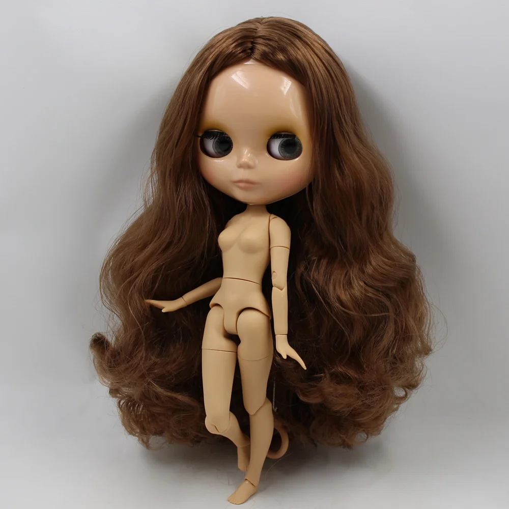 Ледяной DBS Blyth кукольные нет. BL9158 каштановые волосы Совместное тела сжигания кожи