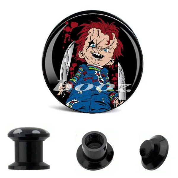 Акриловый Винт пирсинг ювелирные изделия тела Серьги Туннели для ушей