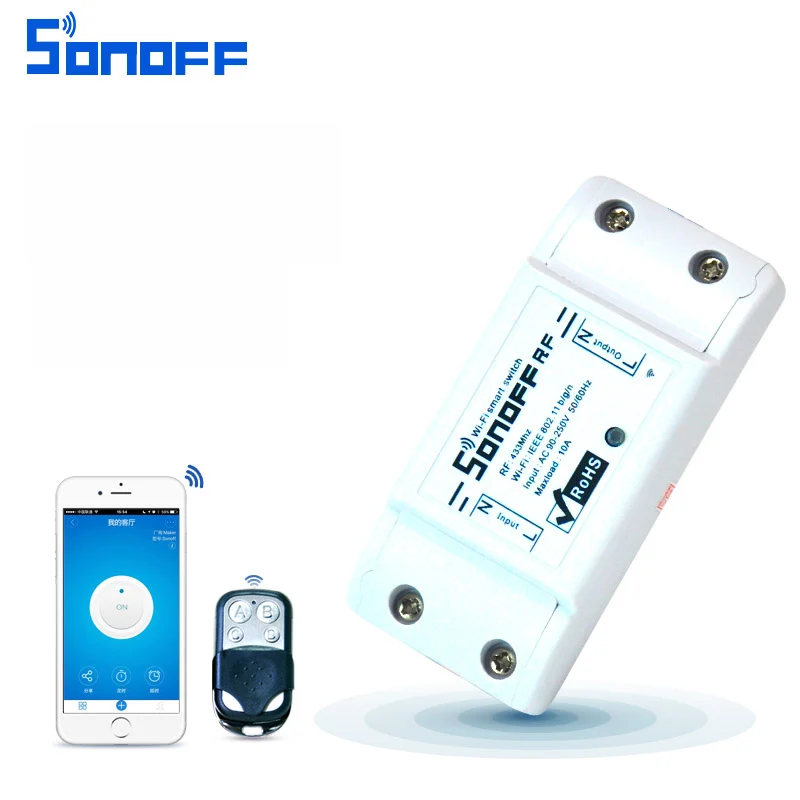 Умный выключатель Sonoff RF WiFi 433 МГц беспроводной светильник для умного