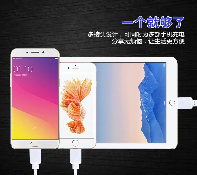 HF 10 в 1 USB зарядное устройство кабель для Ipone Ipad Android телефонов 1 м Typc C USB мульти зарядное устройство для samsung Универсальное USB зарядное устройство