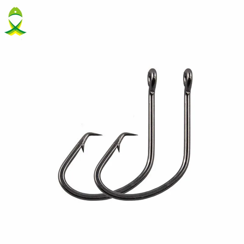 

JSM 50pcs/lot High Carbon Steel Fishing Hooks Octopus Offset Sport Circle Bait Fishing tackle Hook Size 1#-10/0