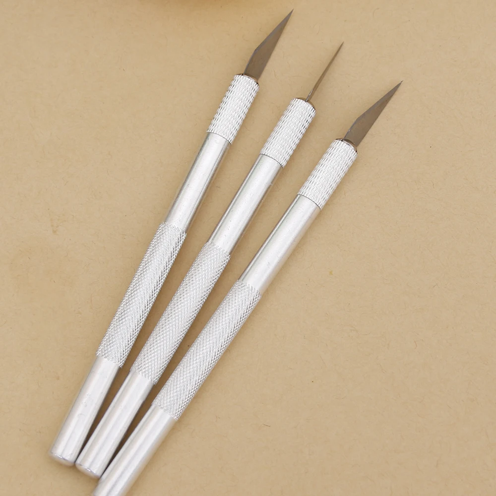 Non-Slip Metal Wood Carving Tools Fruit Food Craft Sculpture Engraving Utility Knife With 6 Blades For Stationery Art Supplies | Канцтовары