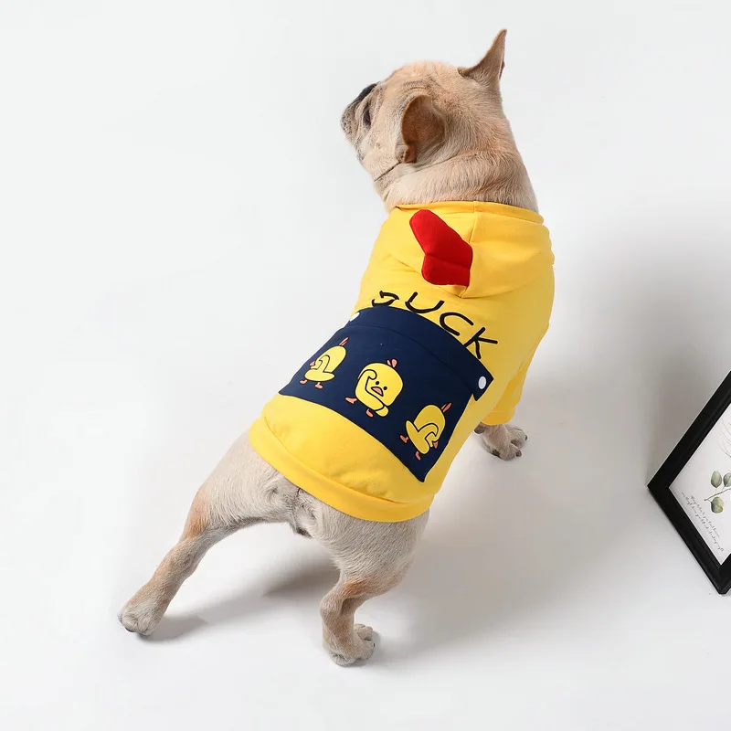 Толстовки с милым принтом французского бульдога одежда для собак на весну и