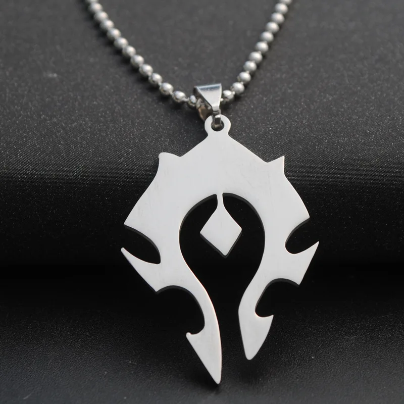 30 game logo symbol necklace men and women game player popular necklace stainless steel World tribal logo charm pendant necklace