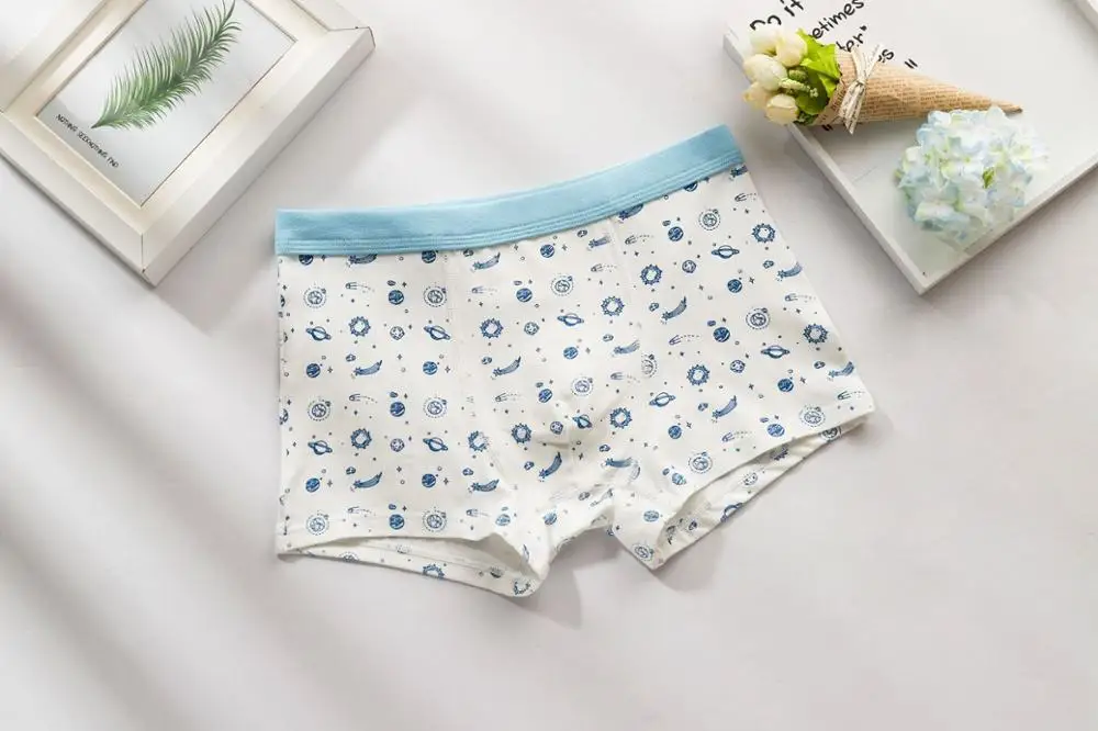 3 шт./лот органическое хлопковое нижнее белье для мальчиков однотонные детские