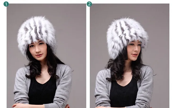 women fur hats russian new design real fox beanies natural silver caps winter warm sew hat H189 | Аксессуары для одежды