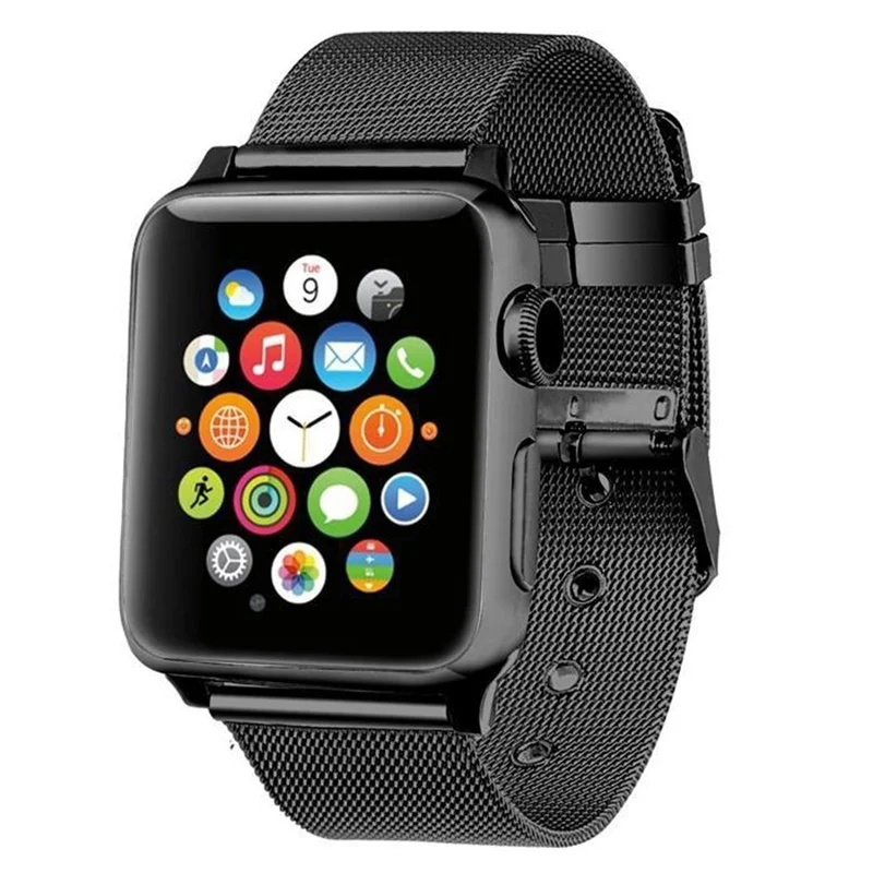 Миланский ремешок для Apple Watch 42 мм 38 40 44 мм металлический браслет из нержавеющей стали сетчатый ремень ремешок для Iwatch Serise 4 3 2 1
