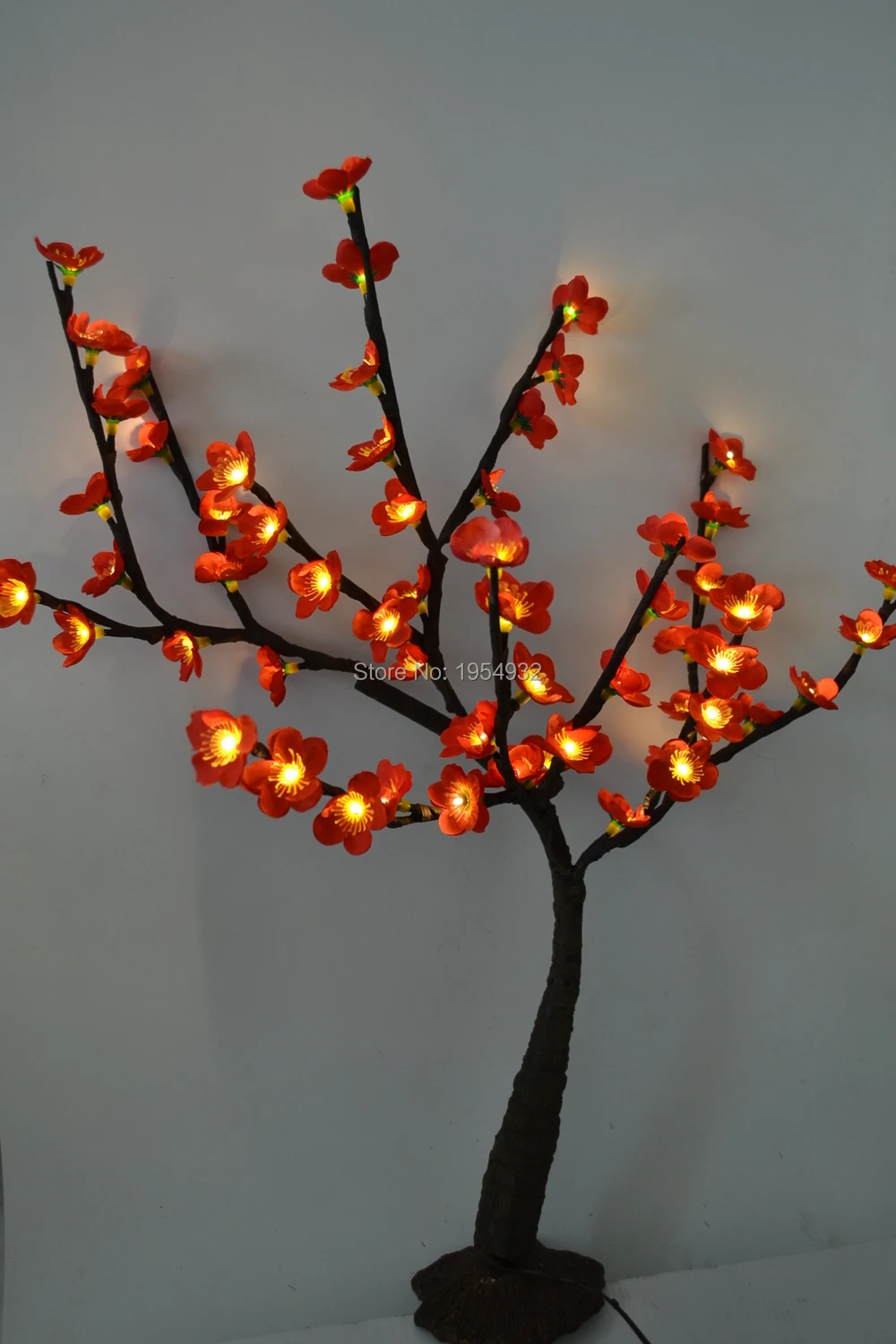 Бесплатная доставка светильник цветущей сливы высотой 20 дюймов 60 светодиодов