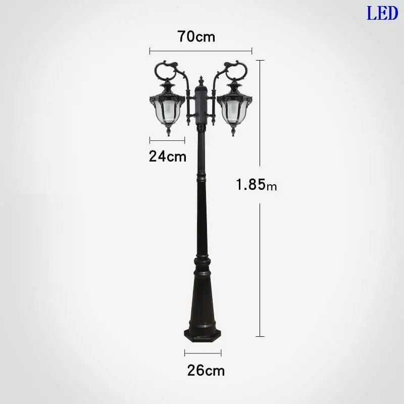 Садовый светильник Lampioni Da Esterno Tuinlamp, квадратный светильник giardin Road, Lampione, наружный уличный светильник - Испускаемый цвет: MODEL E