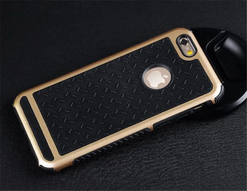 Ультратонкий ударопрочный каучук ПК и ТПУ гибридное чехол для Apple iPhone 5S SE 6 S plus