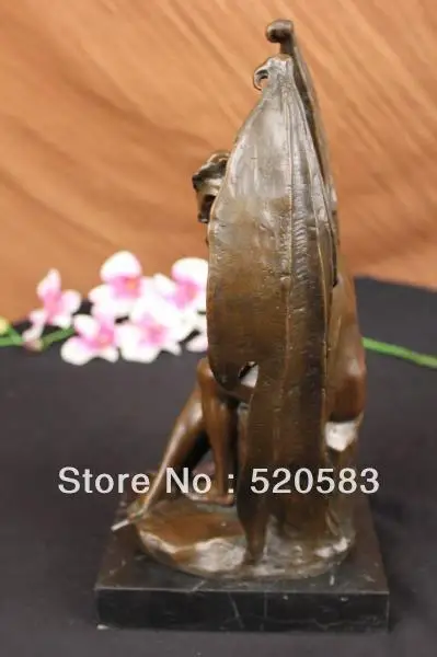 Люцифер демон падший ангел сатана Распятие Крест бронзовая мраморная статуя Holwick