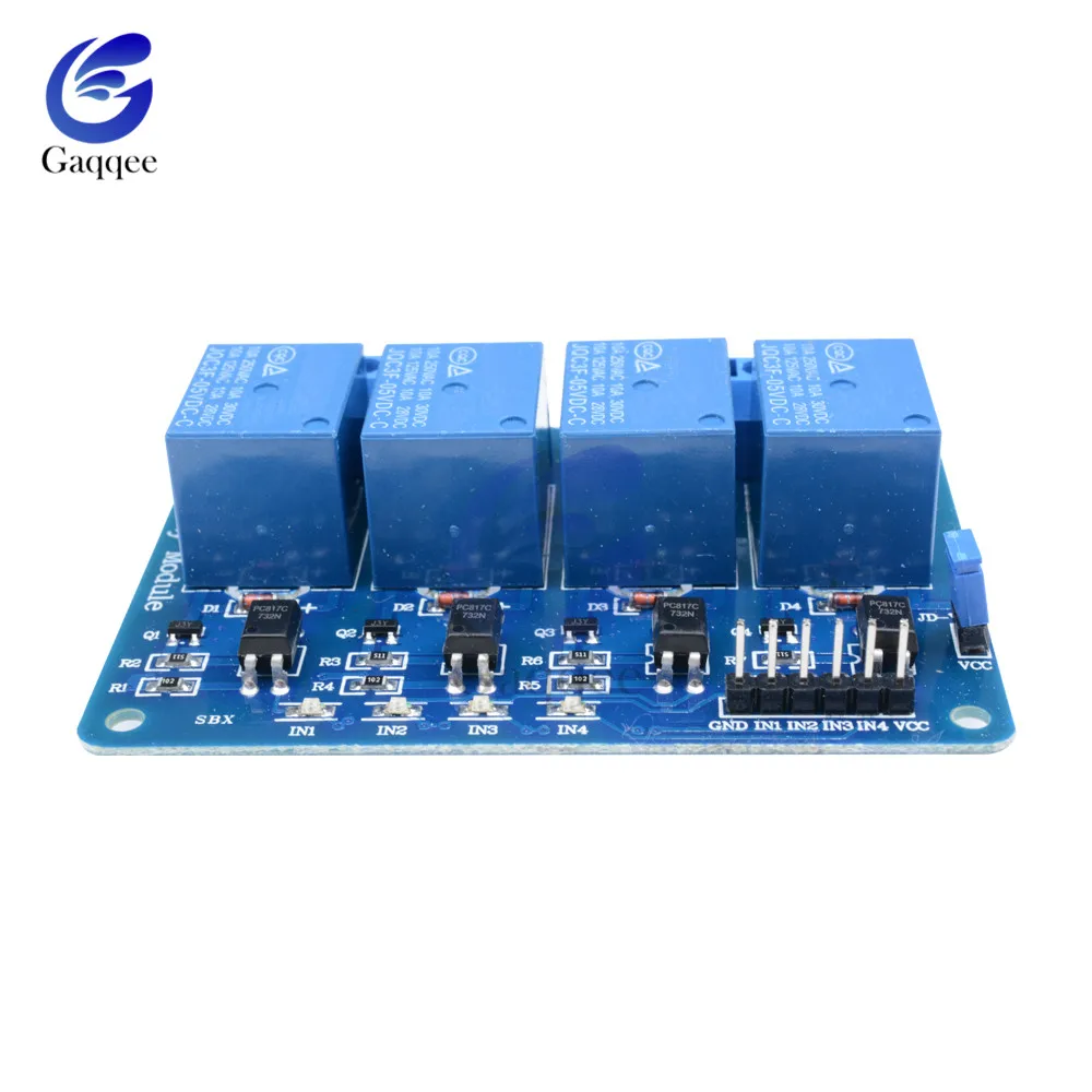 2PCS/Lot DC 5V 4 Channel Relay Shield Module for Arduino Samrt Home Improvement Optocoupler Indicator Power Supply Board | Обустройство