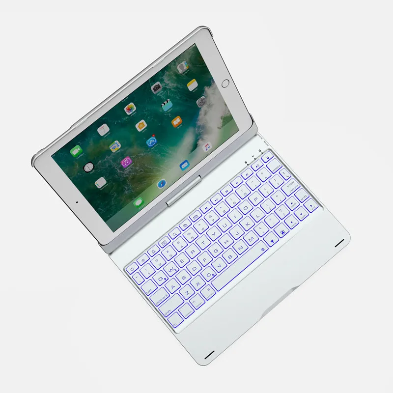 Роскошный чехол для iPad 9 7 'ƍ цветов с подсветкой беспроводная bluetooth клавиатура