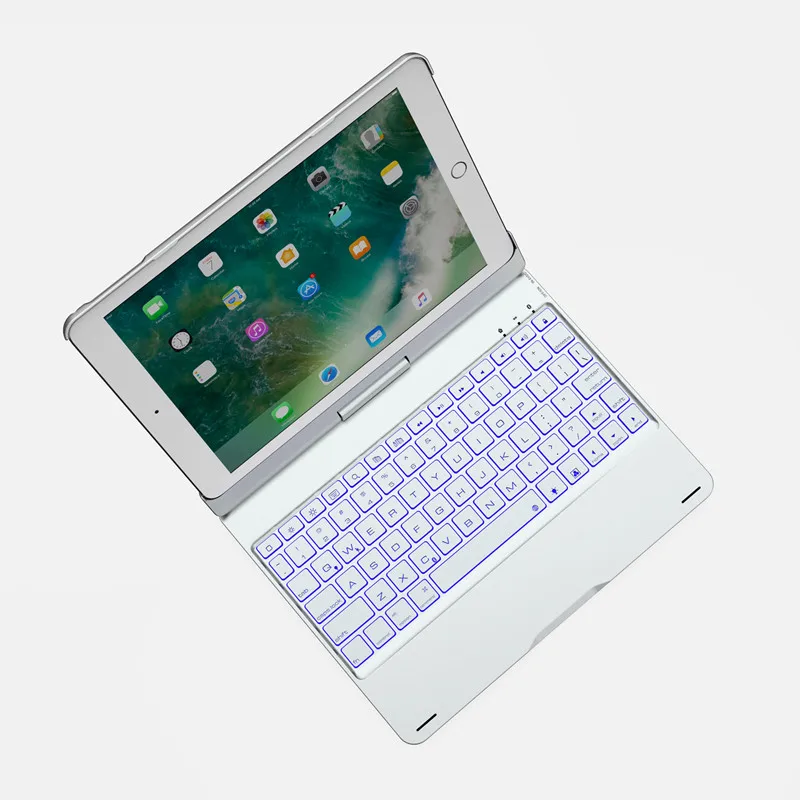 Роскошный чехол для клавиатуры iPad Pro 10 5 Smart Case 360 градусов вращение 7 цветов
