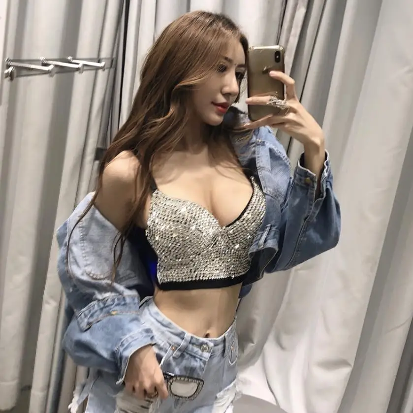 Новый Hand made жемчуг Bralet корсетные короткие Для женщин бюстье бюстгальтер