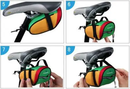 Hot Sale Red Cool Cycling Bike Bicycle Saddle Seat Rear Bag 13567-C | Спорт и развлечения