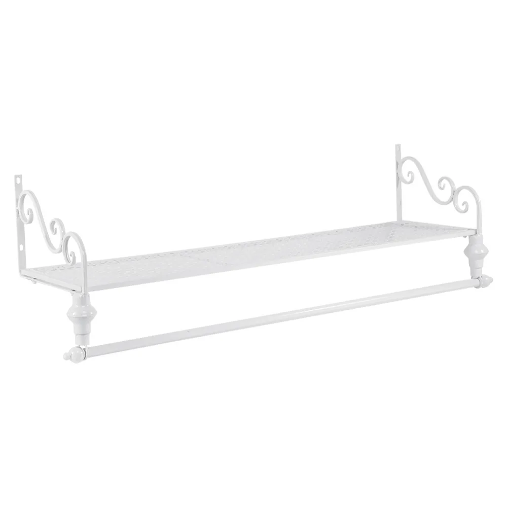 

Wall Mounted Hanging Clothes Rail Garment Display Rack Shelf Storage Holder Shop Home Warehouse Shelf Used in Bedroom/ Barthrom