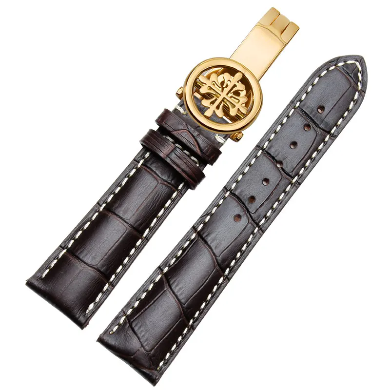 Ремешок для часов 20 мм, 22 мм, 21 мм, чехол для часов Patek philpe, складная Пряжка, серебро, розовое золото - Цвет ремешка: Серебристый