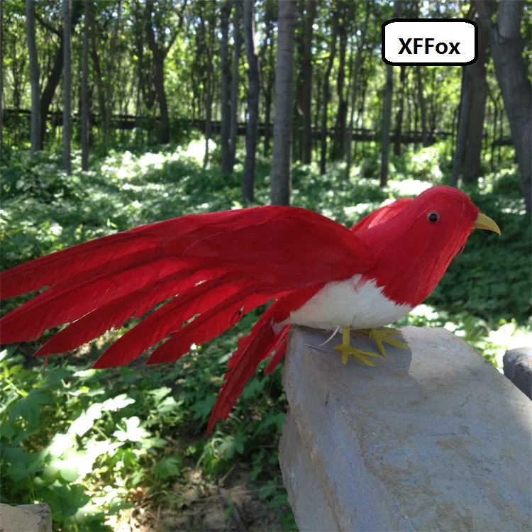 

new simulation wings bird model foam&furs lifelike red bird doll gift about 22cm xf0582