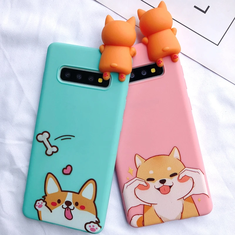 S8 S9 S10 плюс чехол Etui samsung Galaxy S10 S10E чехол 3D Kawaii силиконовый чехол для Coque samsung S8 S9 S10 плюс S7 Edge чехол