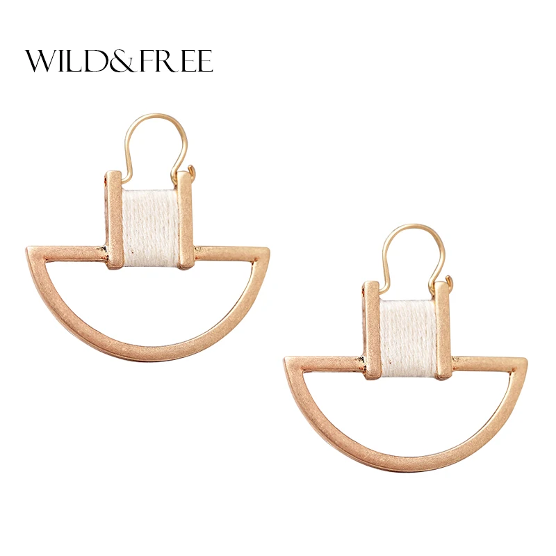WILD & FREE для женщин в винтажном стиле виде колец геометрической формы серьги