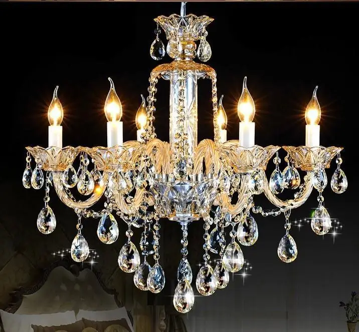 6/8/10/12/15/18 Arms Роскошные K9 хрустальные свечи люстры для гостиной cristal lustre E14 AC 110 V 240