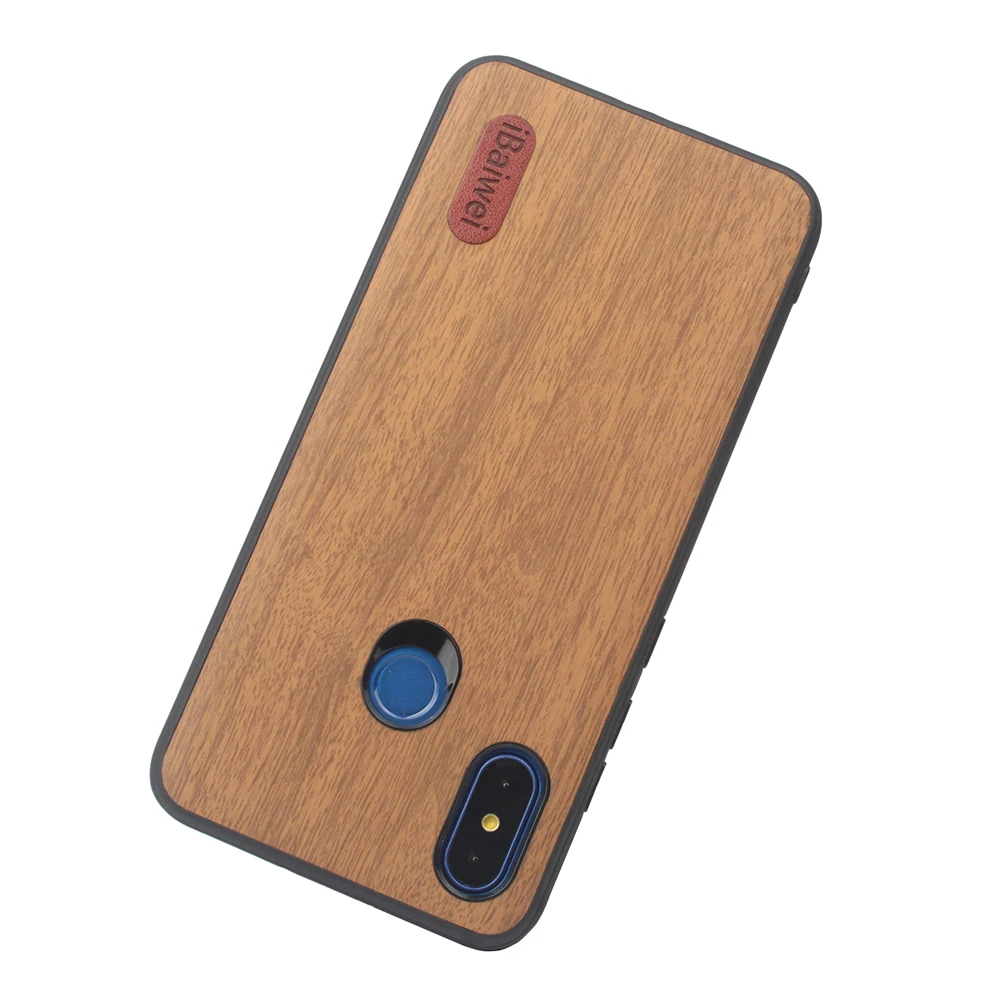 Новый ретро отделка под дерево чехол для телефона Xiaomi Mi 8 Роскошный из мягкого ТПУ