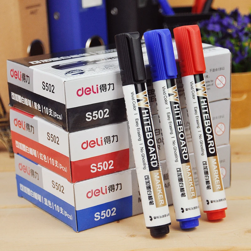 Школьные и офисные принадлежности Deli черные красные синие 2 0 мм маркеры для