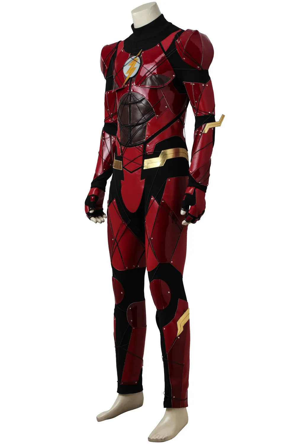 Флэш из Justice League Flash Косплей костюмы Делюкс наряд Хэллоуин на заказ полный комплект с обувью - Цвет: Costumw no boots