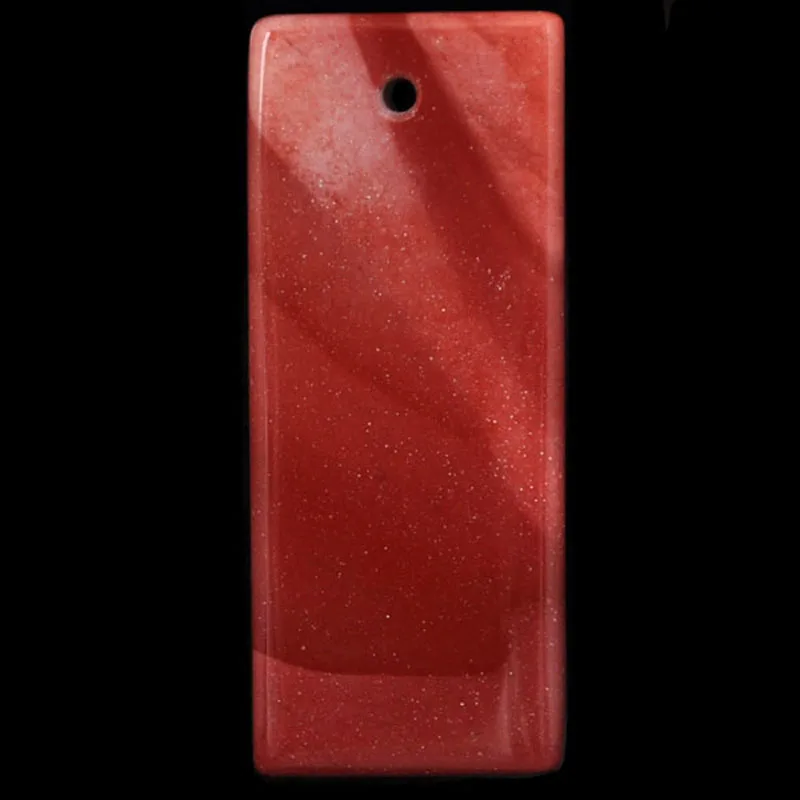 Подвеска из натурального камня мукаита (сверление от спереди до сзади) Модные