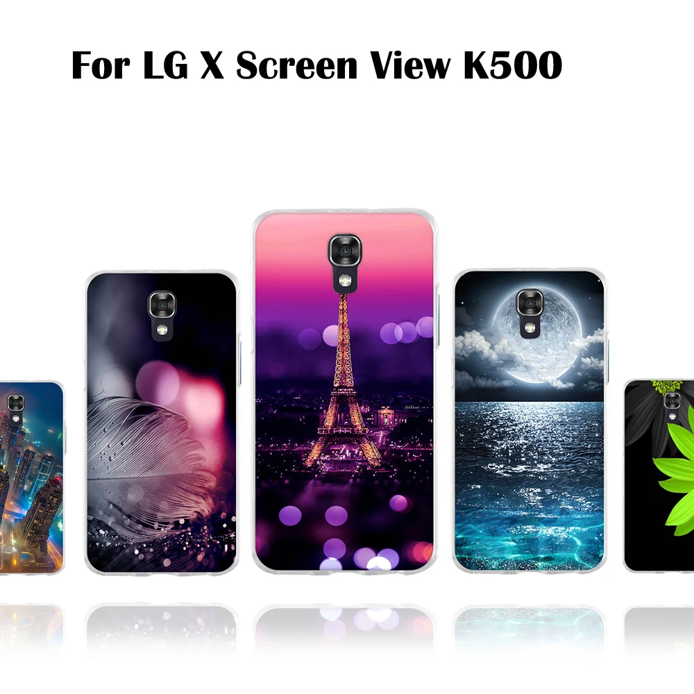Чехол для экрана LG X чехол телефона View K500ds 4 93 дюйма из мягкого ТПУ Screen K500