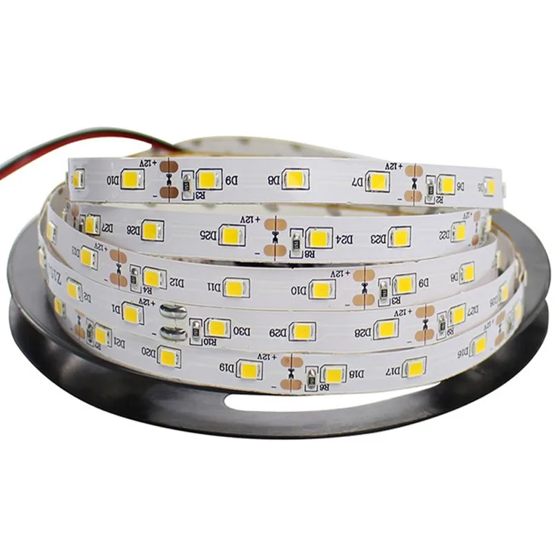 Оптовая продажа 5 м/рулон м 10 50 100 СВЕТОДИОДНАЯ лента SMD 2835 12 В 60 светодиодов/м не